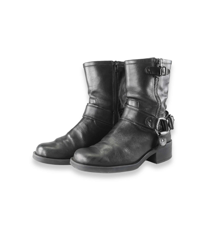 Ann Rocks Biker Boots