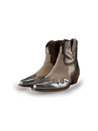 Manfield Chelsea boots Grijs 239707
 Maat 42
 