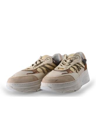 Poelman Sneakers bruin met combinatie 264224
 Maat 41
 