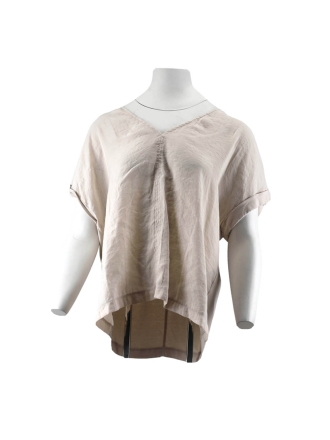 Opus T-shirt Beige 273577
 Maat 44
 
