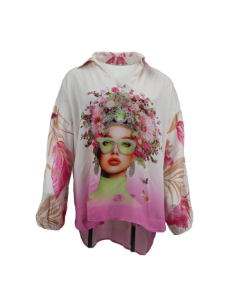 Key Largo Blouse Beige 601587
 Maat L
 
